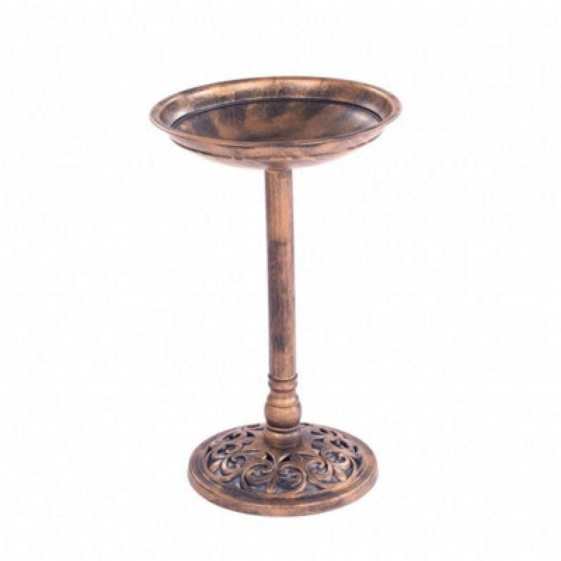 Image of Oypla Traditional Ornamental Garden Pedestal Bird Bath Bronze