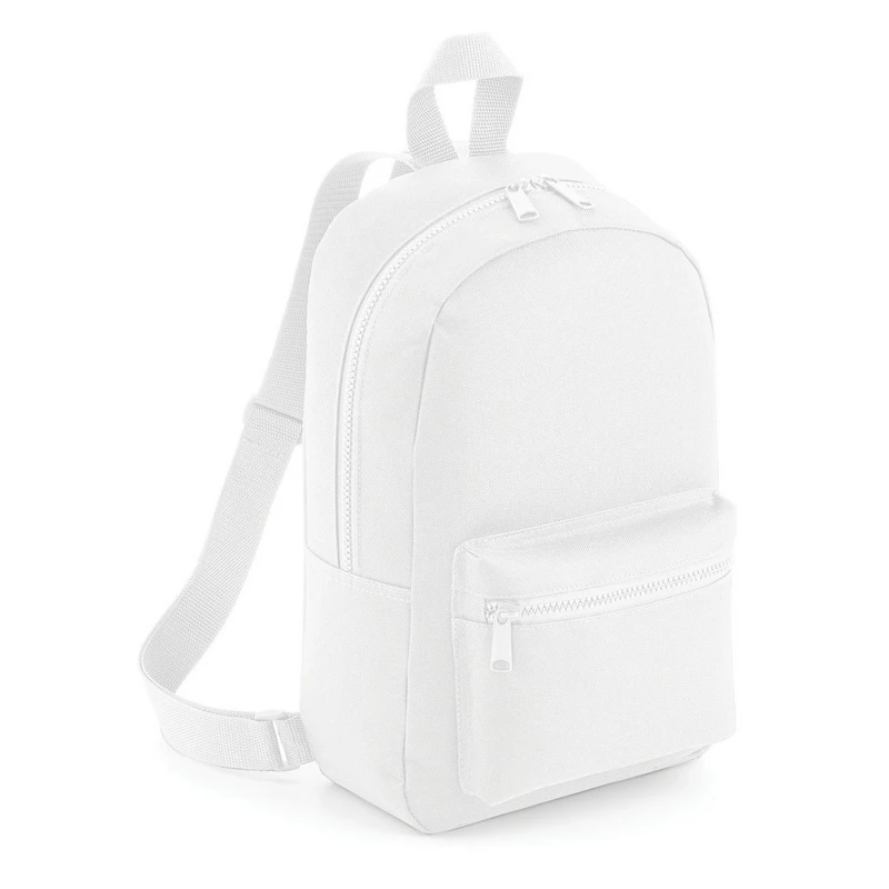 Image of Bagbase Mens Mini Essential Backpack Rucksack Bag in White White Male
