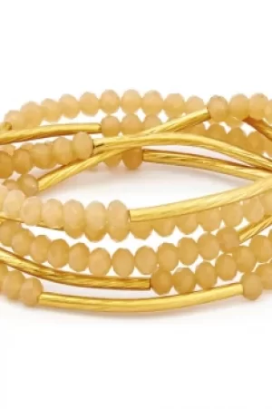 Image of Chrysalis Peach Blossom Eternity Elasticated Necklace/Bracelet Wrap JEWEL CRWF0001GP-C