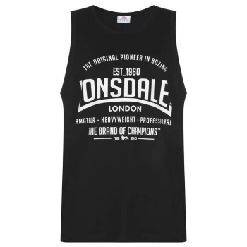 Image of Lonsdale Boxing Vest Top Mens - Black
