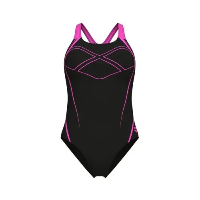 Image of Womens 1 Piece swimsuit Arena Graphic Pro Noir Female 44