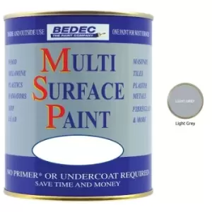 Image of Bedec - Multi Surface Paint - Satin - Light Grey - 750ml - Light Grey