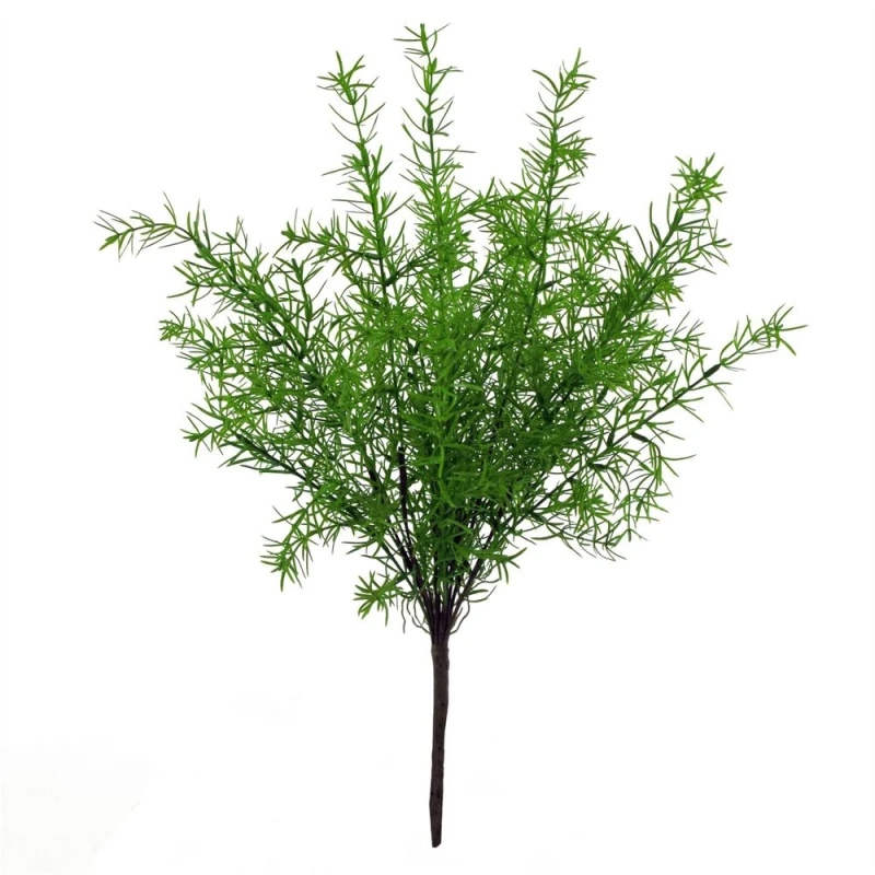 Image of Leaf High-Quality 45cm Artificial Asparagus Fern Plant - Lifelike Replica for Low-Light Areas