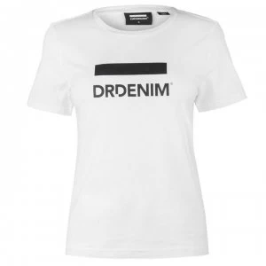 Image of Dr Denim Luna Logo T Shirt - White/Logo