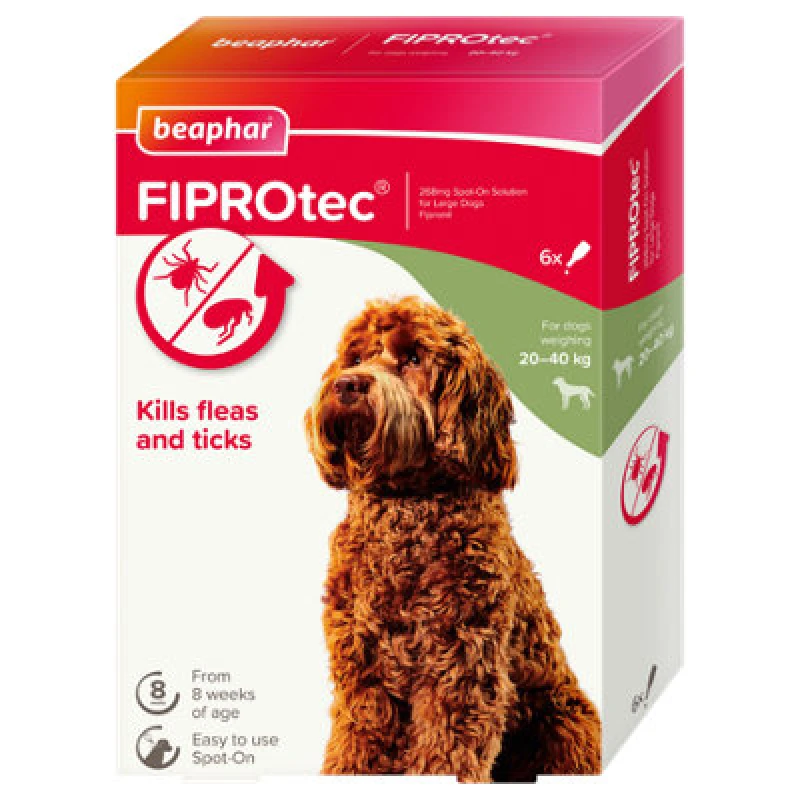 Image of Beaphar FIPROtec Spot-On for Large Dog, 6 per Pack