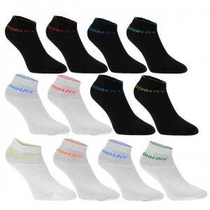 Image of Donnay Quarter Socks 12 Pack Childrens - Bright Asst