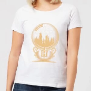 Image of Harry Potter Hogwarts Snowglobe Womens T-Shirt - White - M