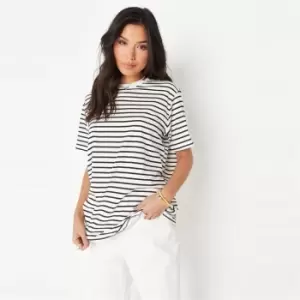 Image of Missguided Relaxed Tshirt Stripe - Multi