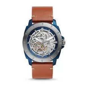 Image of Fossil Men Privateer Sport Mechanical Luggage Leather Watch