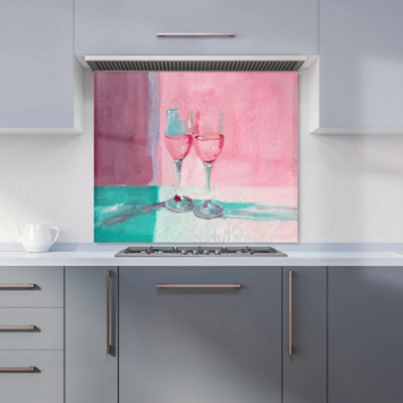 Image of Warren Reed Designer Romantic Evening: Champagne Toast Kitchen Splashback
