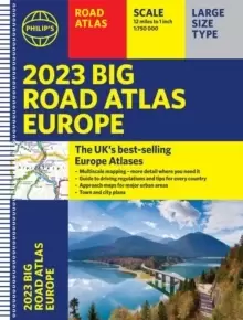 Image of 2023 Philip's Big Road Atlas Europe : (A3 Spiral binding)