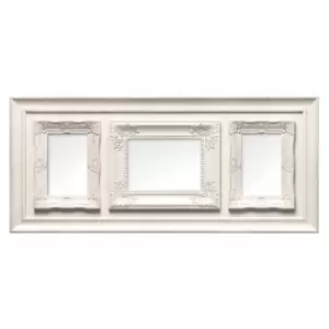 Image of Premier Housewares Multi Frame 3 Photo Cream Plastic Vintage Style Frame - 1 of 5 x 7", 2 of 4 x 6"