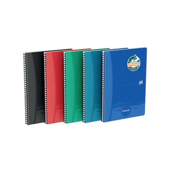 Image of Oxford Oxford Oceanis Wirebound Notebook Ruled A4 Assorted (Pack of 5) 400178653 400178653