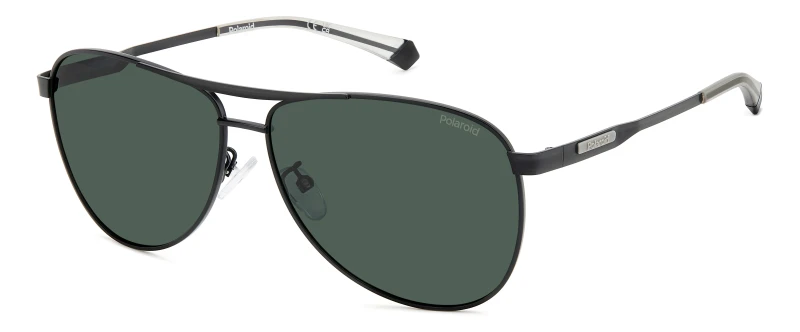 Image of Polaroid Polaroid Men Aviator Matte Black Green Polarized PLD 2160/G/S/X Black One Size Male 197737026479