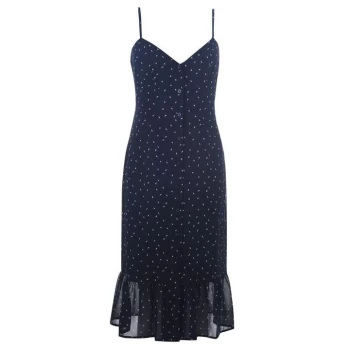 Image of Jack Wills Ledbury Button Through Midi Cami Dress - Navy