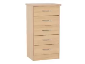 Image of Seconique Nevada Sonoma Oak 5 Drawer Chest of Drawers
