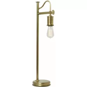 Image of Table Lamp Hanging Lamp Holder Old Fashioned Aged Brass Finish LED E27 60W Bulb