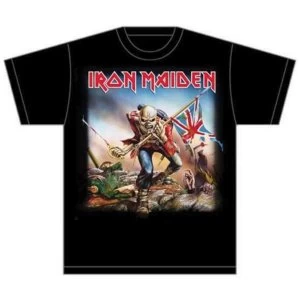 Image of Iron Maiden - Trooper Unisex Medium T-Shirt - Black