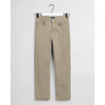 Image of Gant Slim Crop Jeans - 329 ALOE GREEN
