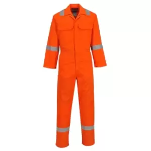 Image of Biz Weld Mens Iona Flame Resistant Coverall Orange M 32"