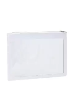 Image of Clear Makeup Pouch White