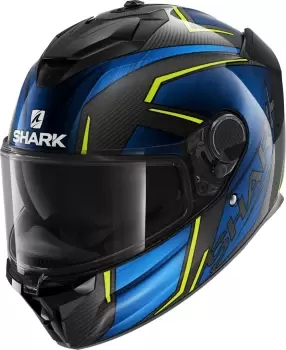 Image of Shark Spartan GT Carbon Kromium Helmet, black-blue, Size S, black-blue, Size S