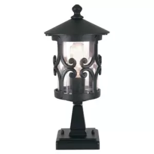 Image of IP23 1 Bulb Wall Ground Pedestal Black LED E27 100W