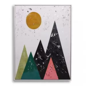 Image of Pn Home - Abstract Wall Art Hand Finished Framed Canvas Print Home Decoration Piece Celestial View Framed Print