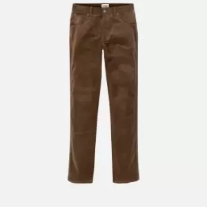 Image of Wrangler Mens Texas Authentic Slim Fit Corduroy Trousers - Teak - W32/L32