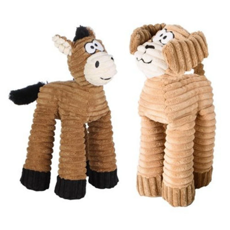 Image of Pet Brands Assorted Long Leg Cord Plush Toy Pack of 2 Multi unisex One size