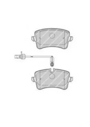 Image of Ferodo FDB4410 Brake Pad Set Rear Axle Premier Car