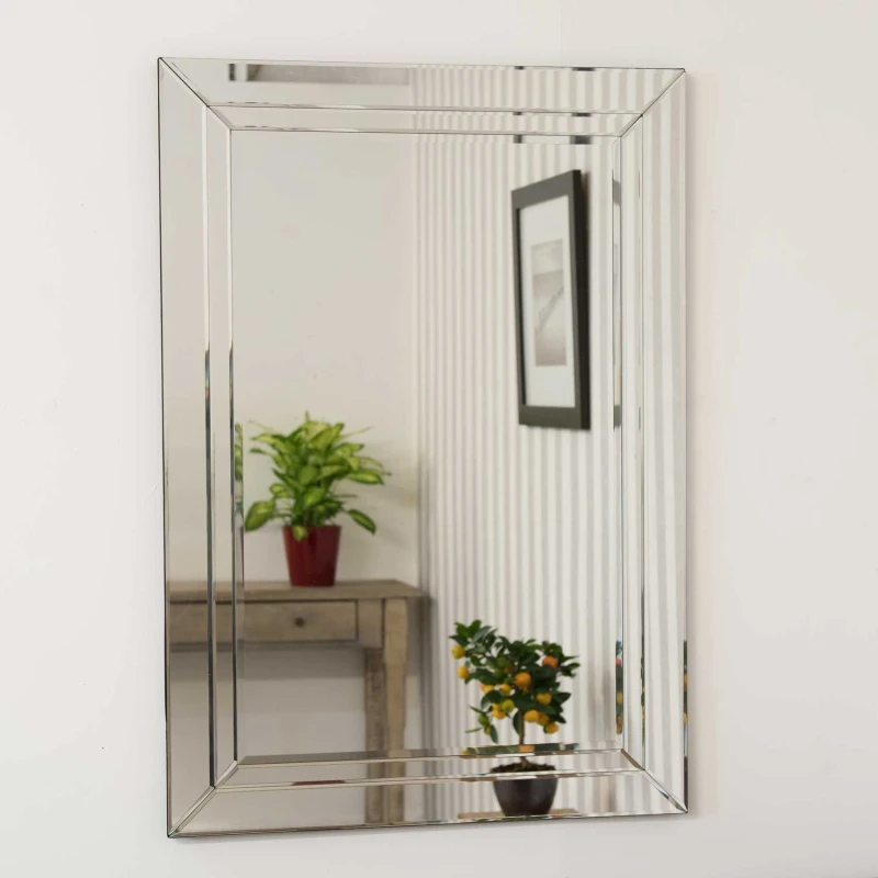 Image of Unbranded Cranbury All Glass Mirror - High-Quality & Stylish Mirror for Every Space! - 100 x 70 CM