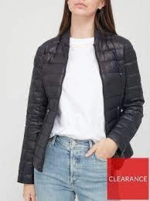 Image of Armani Exchange Padded Packaway Jacket Black Size XS Women