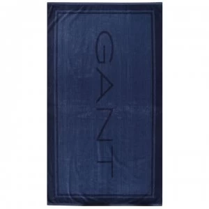Image of Gant Logo Towel - Blue