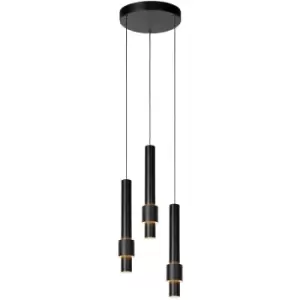 Image of Lucide Margary Modern Pendant light - Ø28cm - LED Dim. - 3x4W 2700K - Black