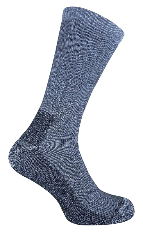Image of Sock Snob Sock Snob Men 2 Pack Cushioned Heel & Toe Thermal Wool Hiking Socks in Blue Size: 6-11 Blue 6-11 Male 5060597070119