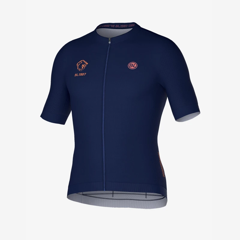 Image of Bicycle Line Mens SESTO G1 Short Sleeve Slim Fit Cycling Jersey Blue male Small