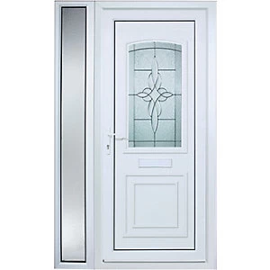 Image of Wickes Medway 1 Sidelight Pre-hung Upvc Door 2085 x 1220mm Right Hand Hung