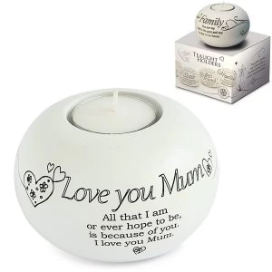 Image of Said with Sentiment Tea Light Holders Love You Mum