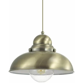 Image of Ideal Lux Lighting - Ideal Lux Sailor - 1 Light Large Dome Ceiling Pendant Bronze, E27