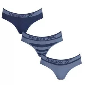 Image of Reebok 3 Pack Dars Briefs Womens - Blue
