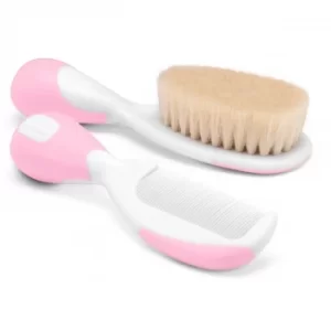 Image of Chicco Brush and Comb Pink Color