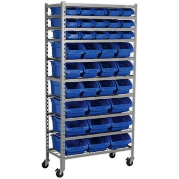 Image of Sealey 36 Piece Mobile Bin Storage Rack