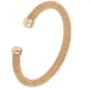 Image of Ladies Anne Klein Gold Plated Ball Chain Torque Bangle