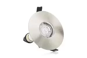 Image of Integral Evofire IP65 Round Satin Nickel 70-100mm cutout Downlight with GU10 Holder - ILDLFR70D016