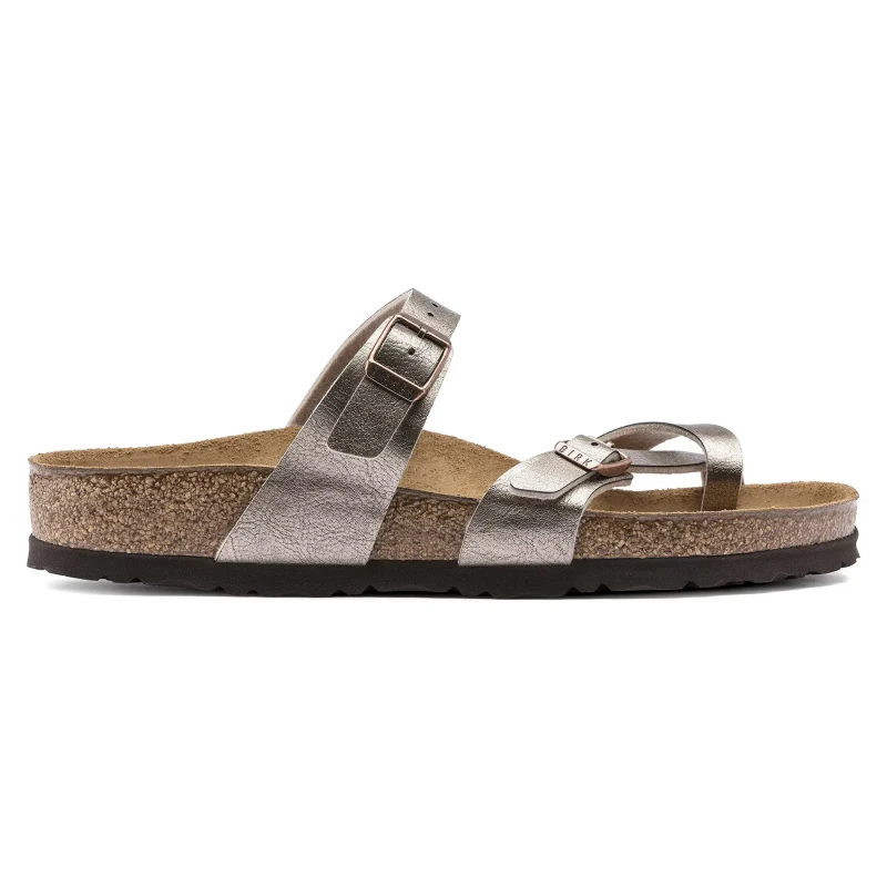 Image of Birkenstock Womens sandals Birkenstock Mayari Birko-Flor Gris Female 38 Etroit