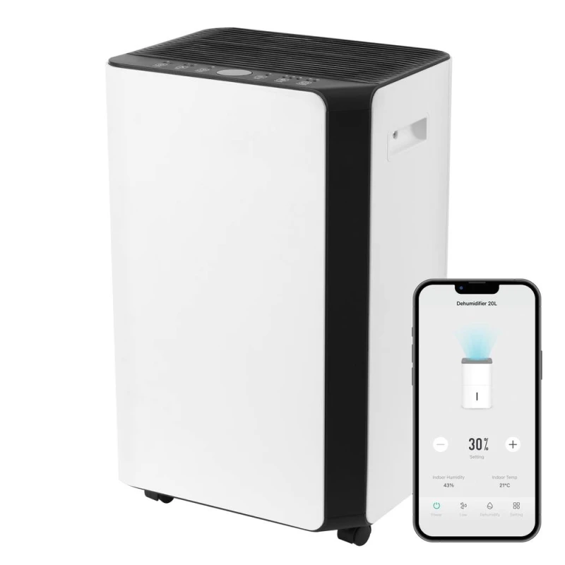 Image of TCP Smart White Dehumidifier 20L 314W, White WDEHUM20LBD068