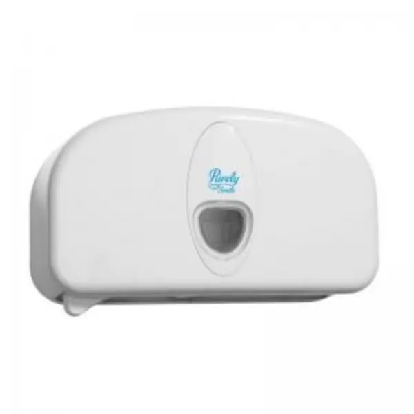 Image of ValueX Micro Twin Toilet Roll Dispenser White PS1706 86451TC EXR86451TC