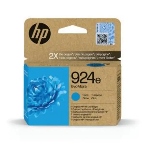 Image of HP 924E EvoMore Ink Cartridge High Yield Cyan 4K0U7NE HP4K0U7NE HP4K0U7NE