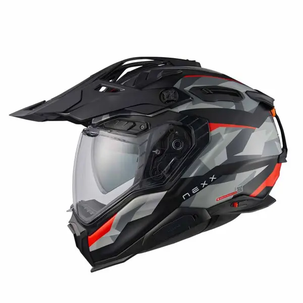 Image of Nexx X.WED3 Trailmania Grey Red Matt Adventure Helmet Size L